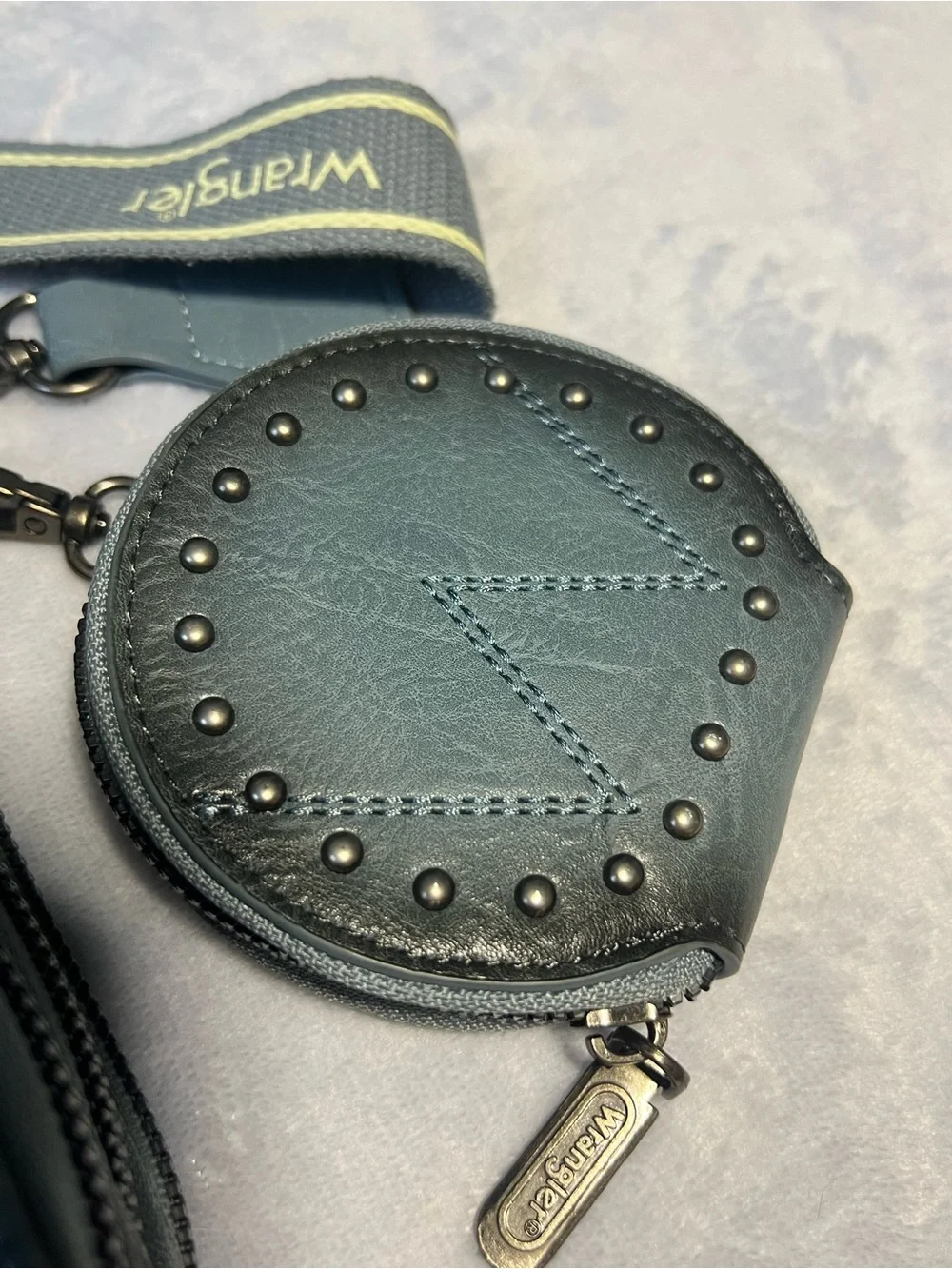 Wrangler Blue/Gray Crossbody CellPhone Purse Detachable Coin Case